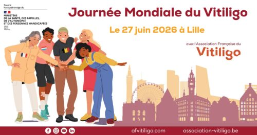 Affiche de la Journée Mondiale du Vitiligo, le 27 juin 2026 à Lille, avec l'Association Française du Vitiligo